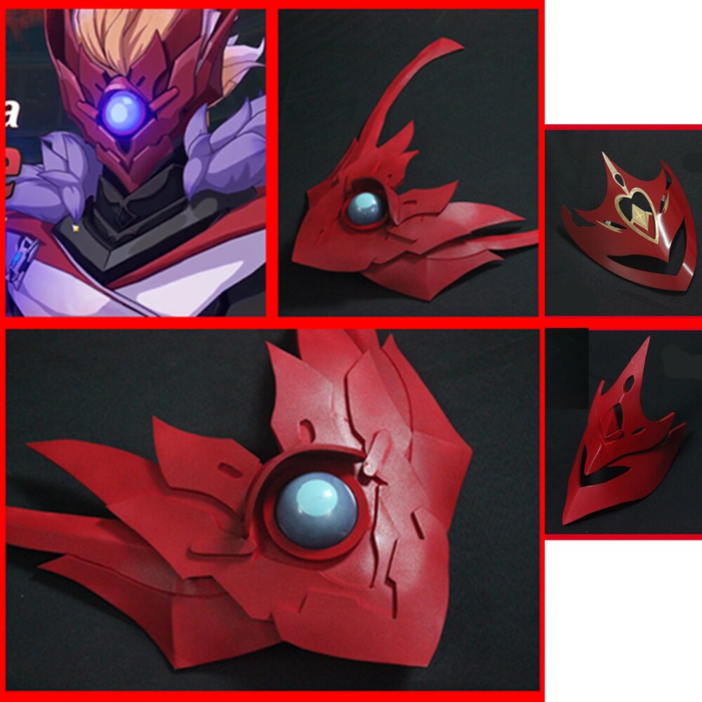 Ʈ Tartaglia Cosplay Mask Childe ׼  Genshin Impact ҷ   EVA ǰ Anime Kids Toy Masquerade